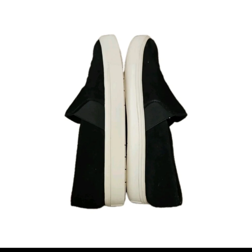 Vince Womens Black Suede Warren Slip On Minimalist Designer Sneaker 8